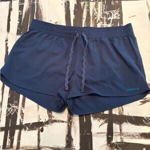 Patagonia Shorts Women's Large Blue 2" Inseam Stretch Planing Micro Hiking Lady